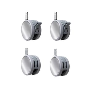 Kit 4 Rodinhas 80mm Silicone Cinza Rack Calota Croma