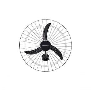 Ventilador De Parede Ventisol Oscilante 60cm Metal Preto 1400rpm Bivolt