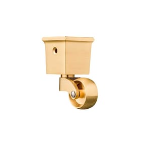 Rodinha Rodízio Piano Poltrona Latão Dourado 28mm Quadrado