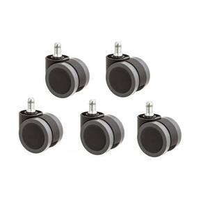 Rodízio De Cadeira Kit 5 Rodinhas De 55 Mm Pu Anti-risco