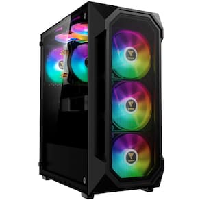 Gabinete Gamer Gamdias Aura Elite, Mid Tower, Preto, C/fans