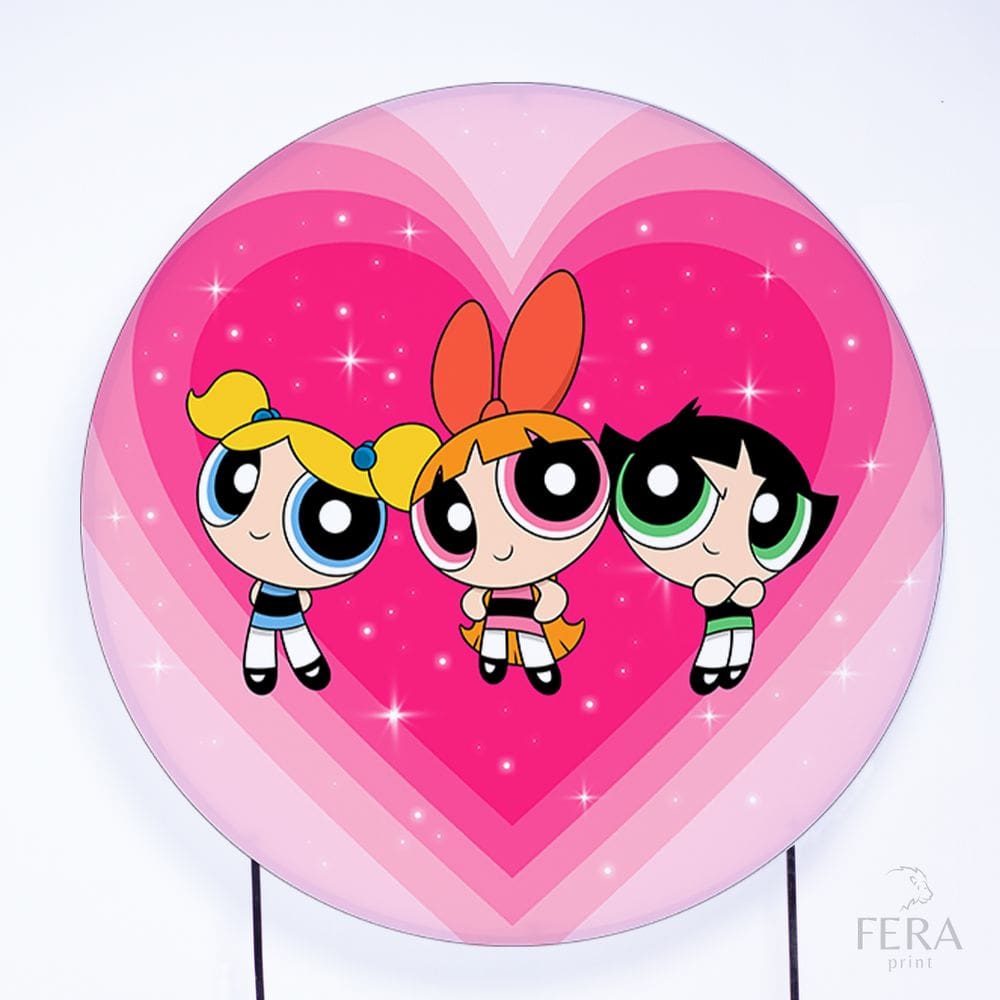 Painel Decorativo para Festa 1,80x1,80 metros Vesti Fácil com Elástico Meninas Super Poderosas - Fera Print