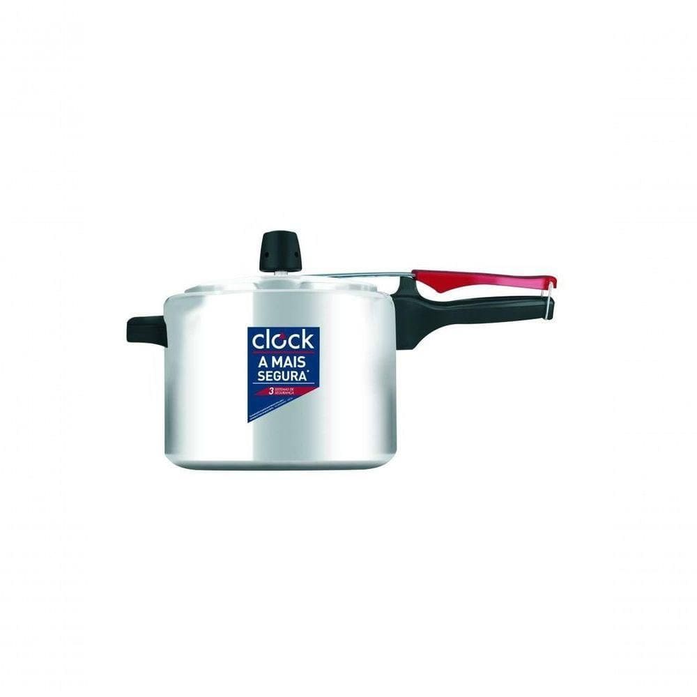 Panela De Pressao 4,5l Clock Aluminio Polido