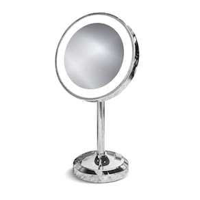 Espelho Aumento 5x Luz Led E6590 Cromado Italy Line