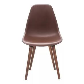 Cadeira Fixa Concha Eames Pé Madeira Natural 110kgs