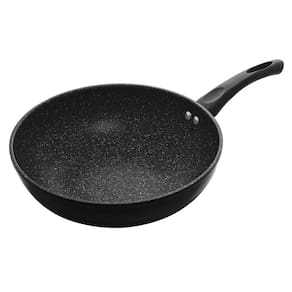 Frigideira Wok de Indução em Alumínio com Revestimento Cerâmico Granilite Preta - Lyor