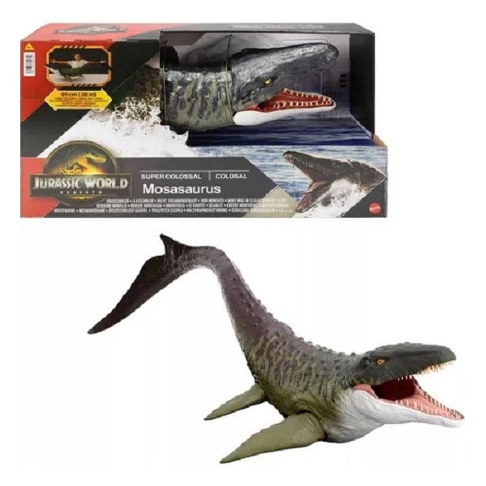 Jurassic World Rebirth – Super Colossal Mosasaurus Articulado 91 Cm – Mattel