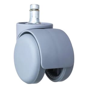 Kit 5 Rodinhas Cadeira Cinza Pino 11mm Roda Nylon