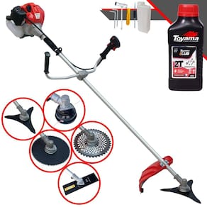 Roçadeira Cortador de Grama À Gasolina Anmax CG430P-TB 43cc 2HP Completa 5 em 1 Com Carretel + 4 Lâminas de Corte + ÓLEO TOYAMA FG50 2T