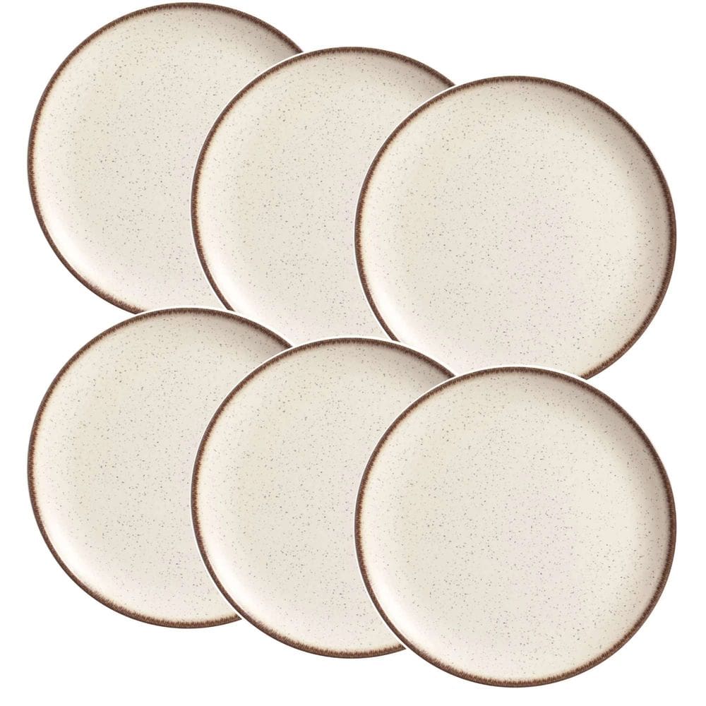 Conjunto de 6 Pratos Raso de Cerâmica Vanilla 29cm - Alleanza