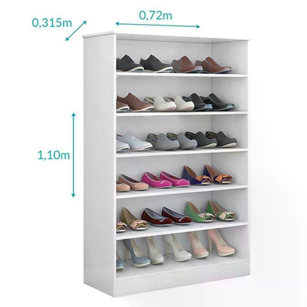 Armário Multiuso Sapateira Bella Branco - Phoenix Baby