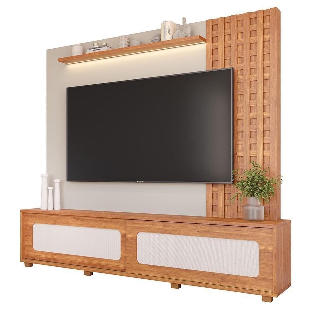 Estante Home Theater Marrocos Cinamomo-off White Para Até 84? - Permóbili Cinamomo-off White