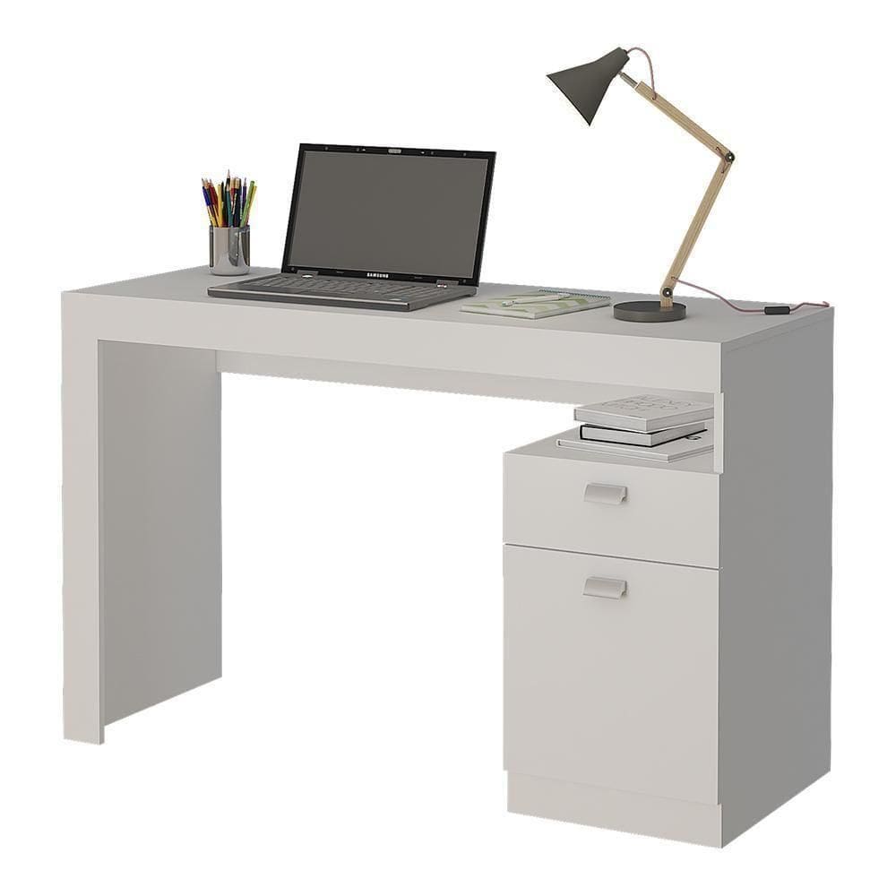 Escrivaninha Melissa 1 Porta E 1 Gaveta Branco - Permóbili Branco