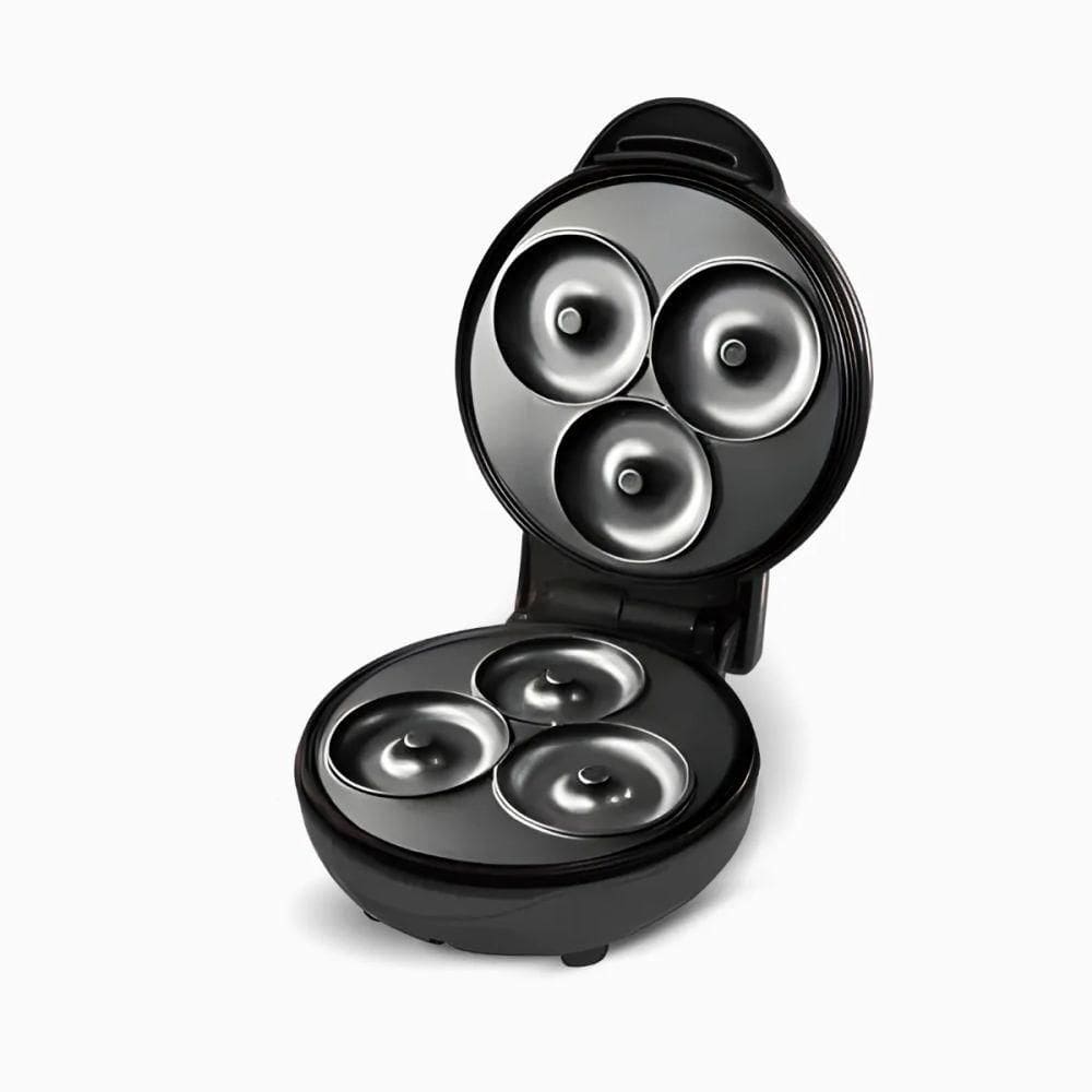 Máquina De Mini Donuts Preta Faz 3 Rosquinhas 110v