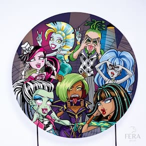 Painel Decorativo para Festa 1,80x1,80 metros Vesti Fácil com Elástico Monster High - Fera Print