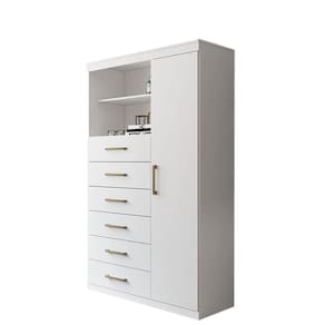 Multi-cômoda Marabá Com Porta E 6 Gavetas Branco - Santos Andirá Branco
