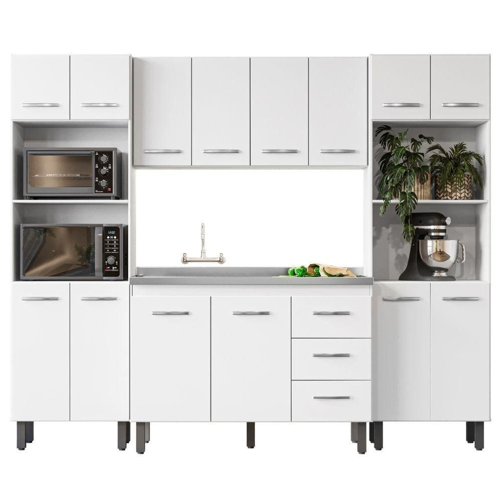 Cozinha Modulada Completa 4 Peças Mara Branco Moblis