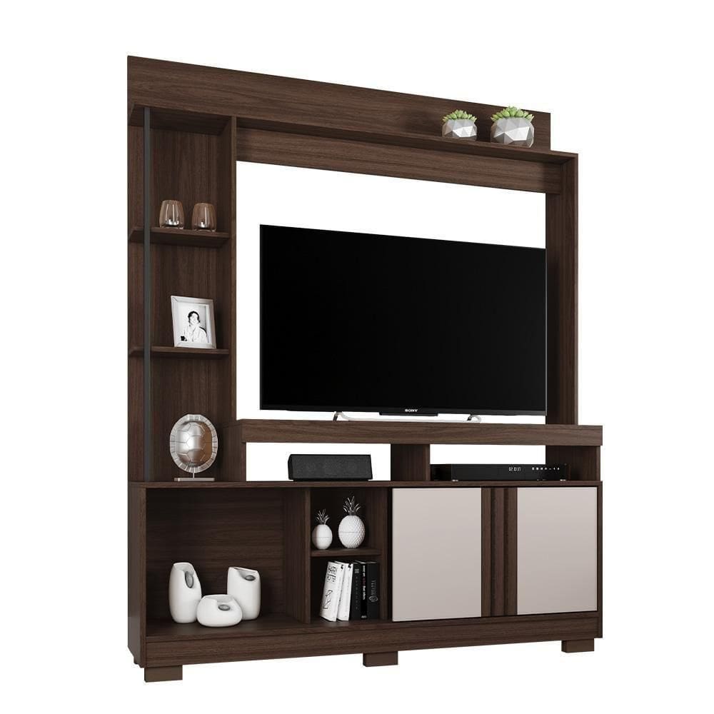 Estante Home Sedução Para Até 49 Polegadas Jcm Café Off White