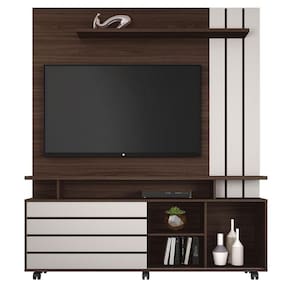 Home Com Painel Para Até 65 Polegadas Serrano Jcm Café Off White