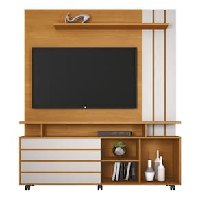 Home Com Painel Para Até 65 Polegadas Serrano Jcm Cinamomo Off White