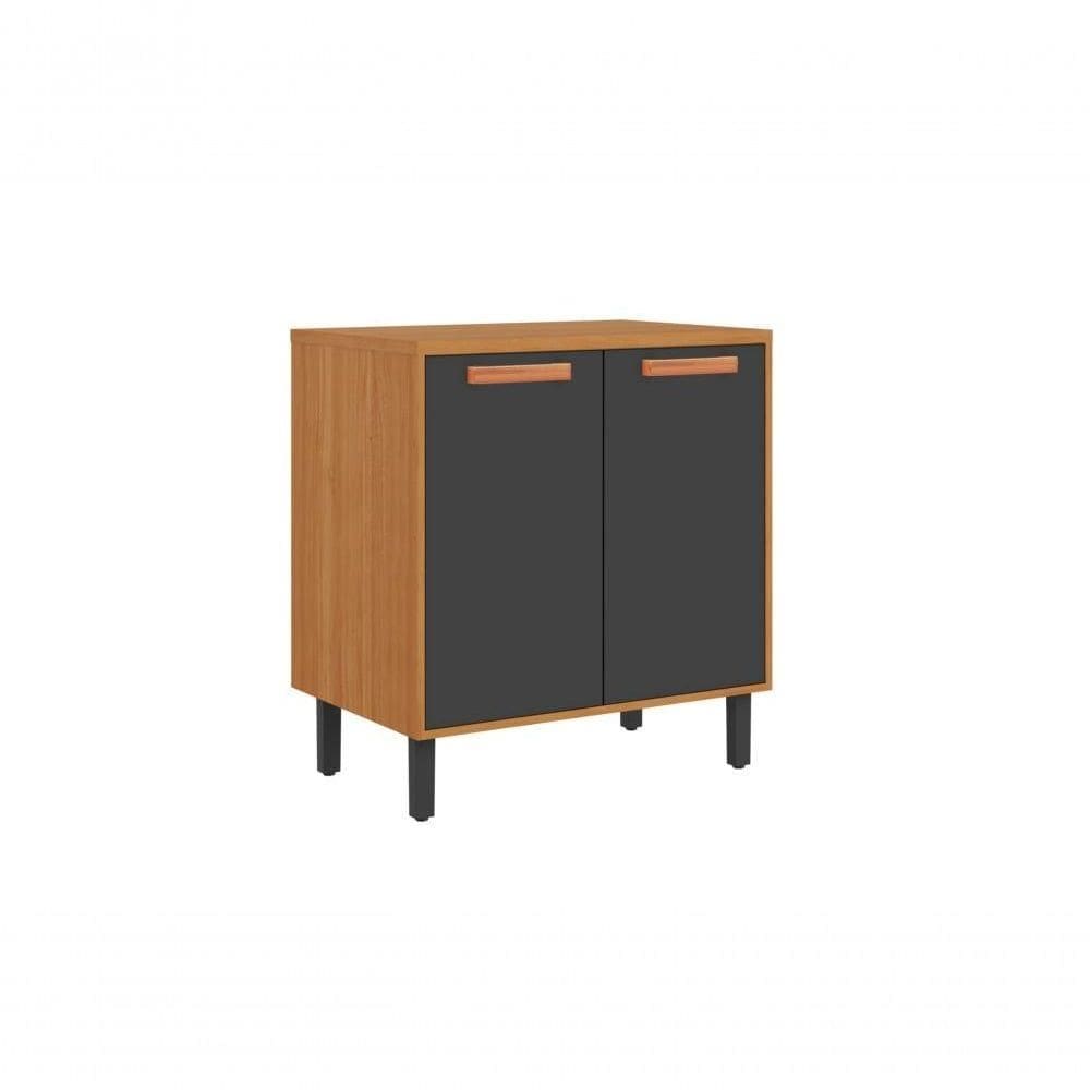 Balcão De Cozinha Para Forno Ou Micro-ondas 2 Portas Nápoles - Itatiaia Cinamomo-grafite