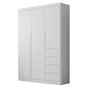 Guarda Roupa Infantil Eloá 3 Portas E 4 Gavetas Branco - Phoenix Baby Branco