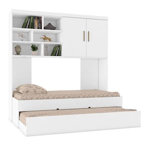 Jogo De Quarto Chiara Módulo Aéreo 2 Portas E Bicama Branco Com Colchões Supreme D33 - Phoenix Baby Branco