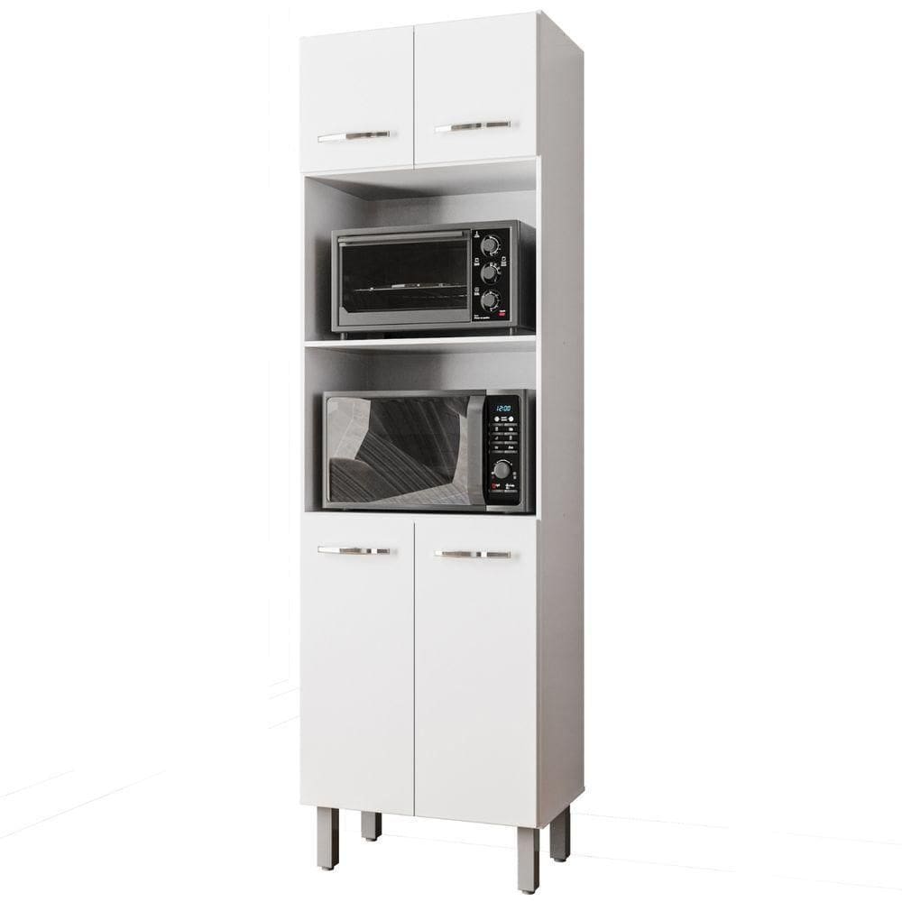 Paneleiro Duplo Mara 4 Portas Branco Moblis
