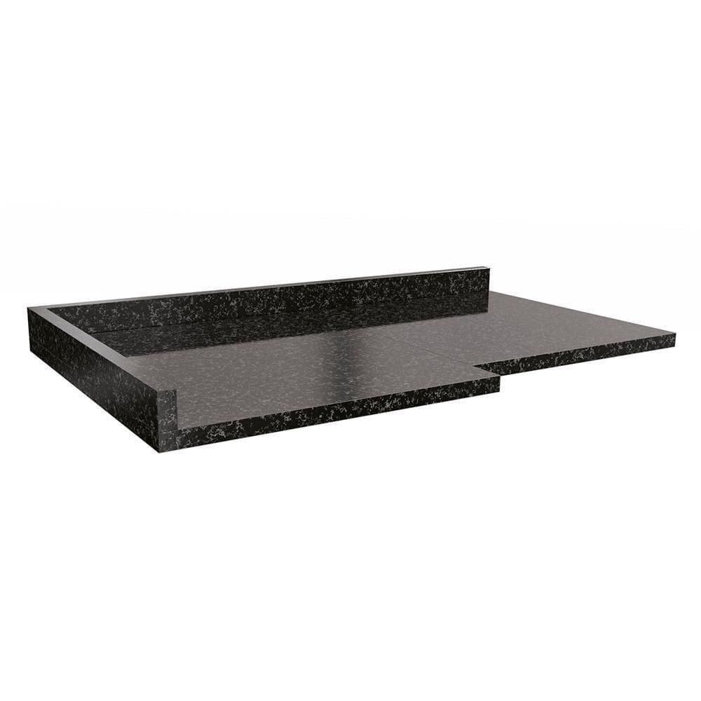 Tampo Para Balcão Canto 98 Cm Mdp B649 Preto Kappesberg Preto