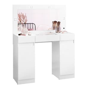 Penteadeira Camarim Studio 2 Portas E 3 Gavetas Branco - Móveis Albatroz Branco