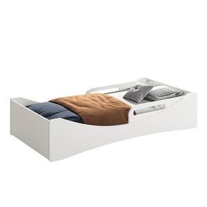 Cama Evolutiva Luna Branco Fosco, Proteção Lateral Usinada E Colchão D20 - Reller Móveis Branco Fosco