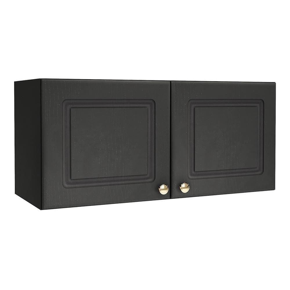 Armário Aéreo Geladeira Firenze 80cm 2 Portas Chumbo - Indékes Chumbo