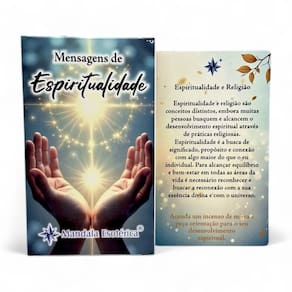 Baralho Mensagens de Espiritualidade 52 Cartas Plastificadas