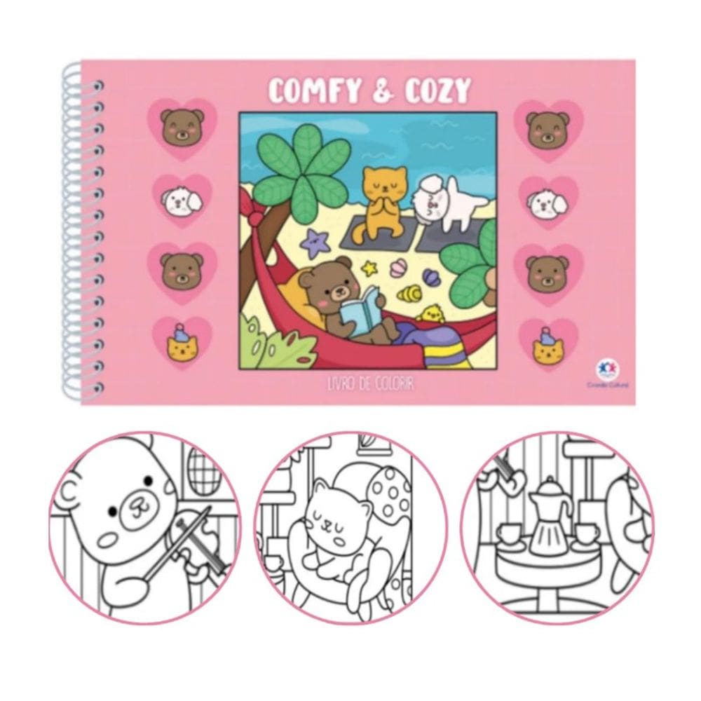 Livro Para Colorir Comfy and Cozy Pink - Ciranda Cultural
