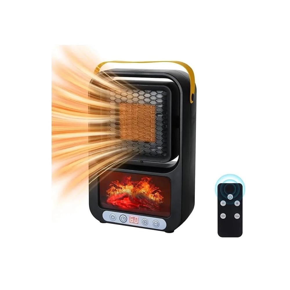 Aquecedor Portátil Elétrico Bivolt C/ Controle e Visor Aquece Rápido