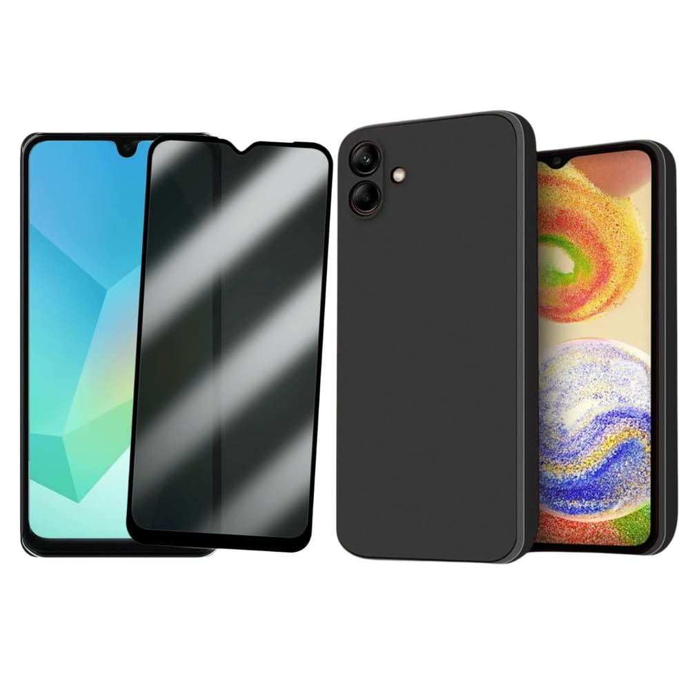 Capa Preta Para Galaxy A06 + Película de Privacidade - Armyshield