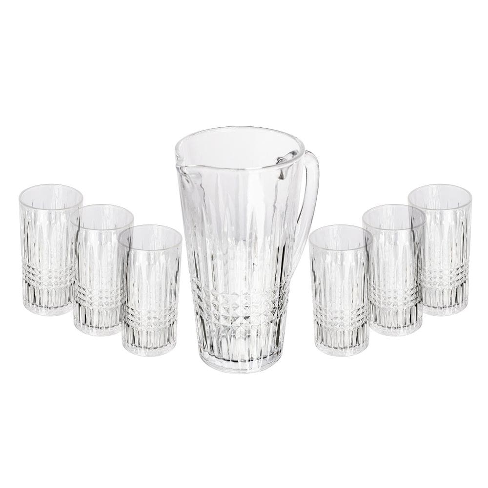 Conjunto Jarra Com 6 Copos De Vidro Queen 1,5L/320ML - Wolff