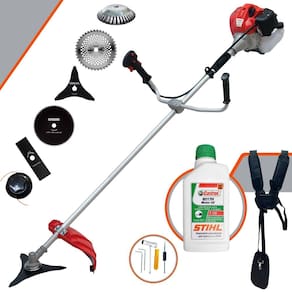 Kit Roçadeira 6 Em 1 Anmax CG430P 43cc C/ Carretel + Faca 2 Pontas + Faca 3 Pontas + Faca 40 Dentes + Faca 80 Dentes + Escova de Aço + ÓLEO STIHL 2T
