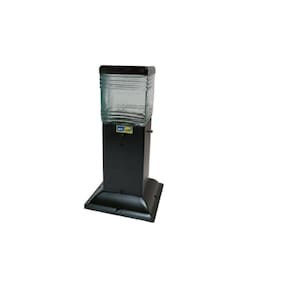 Poste Jardim Quadrado30Cm Balizador Preto Casa Piso Sitio