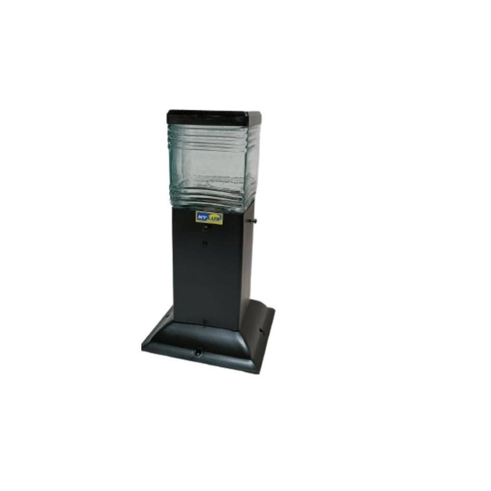 Poste Jardim Quadrado30Cm Balizador Preto Casa Piso Sitio