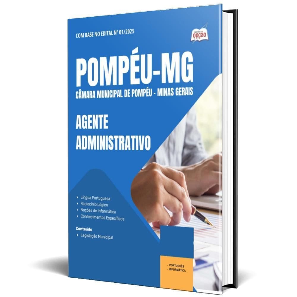 Apostila Câmara De Pompéu Mg 2025 - Agente Administrativo