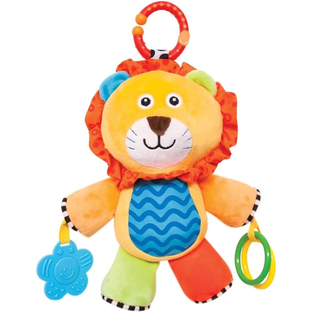 Brinquedo Pelúcia Leãozinho de Atividades Treme Treme Colorido Buba