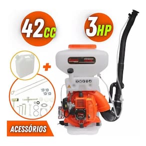 Atomizador Pulverizador Costal Vulcan Vat20 L Expulsa Graos & Granulados Motor 2T a gasolina