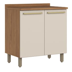 Balcão de Cozinha Requinte 80cm 2 Portas com Tampo MDP - Móveis Henn