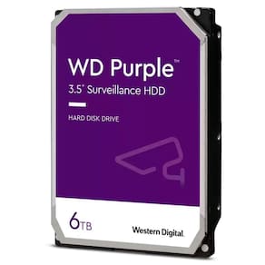 Hd 6Tb Western Digital Purple Surveillance, Sata Iii 6Gb/S,