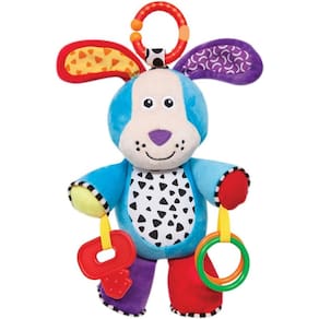Brinquedo Pelúcia Cachorrinho de Atividades Treme Treme Colorido Buba