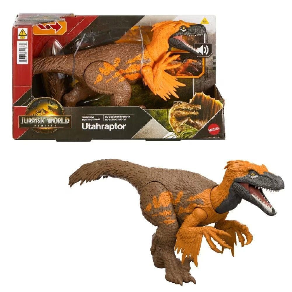 Jurassic World Rebirth Rugido Selvagem Utahraptor - Mattel