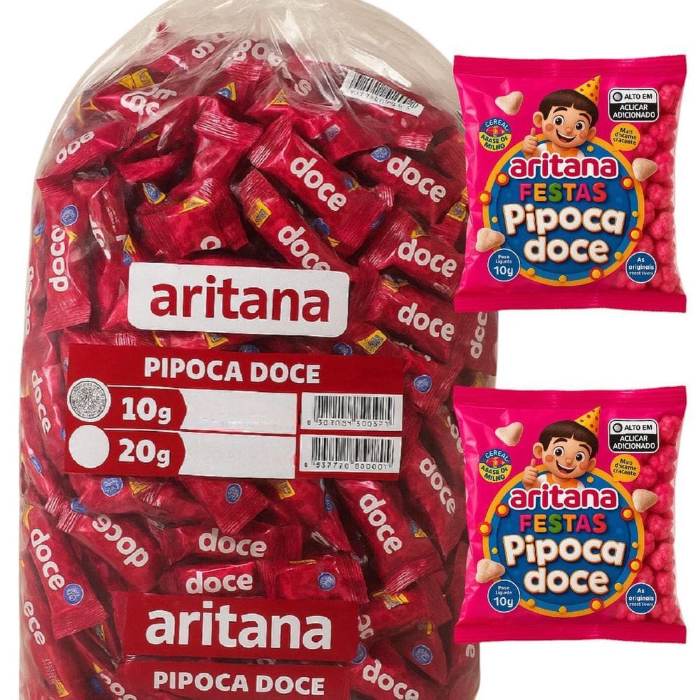 Kit 30 Mini Pipoca Doce De 10Gr Aritana Festa São João