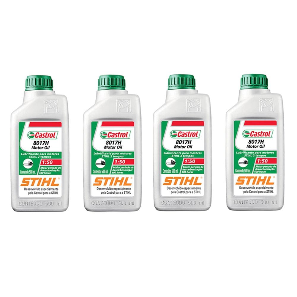 4 Óleo Stihl 8017 H 500ml P/ Motosserra, Motopoda, Roçadeira