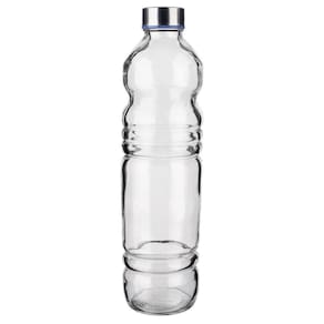 Garrafa De Vidro Com Tampa Em Inox 1 Litro - Euro Home